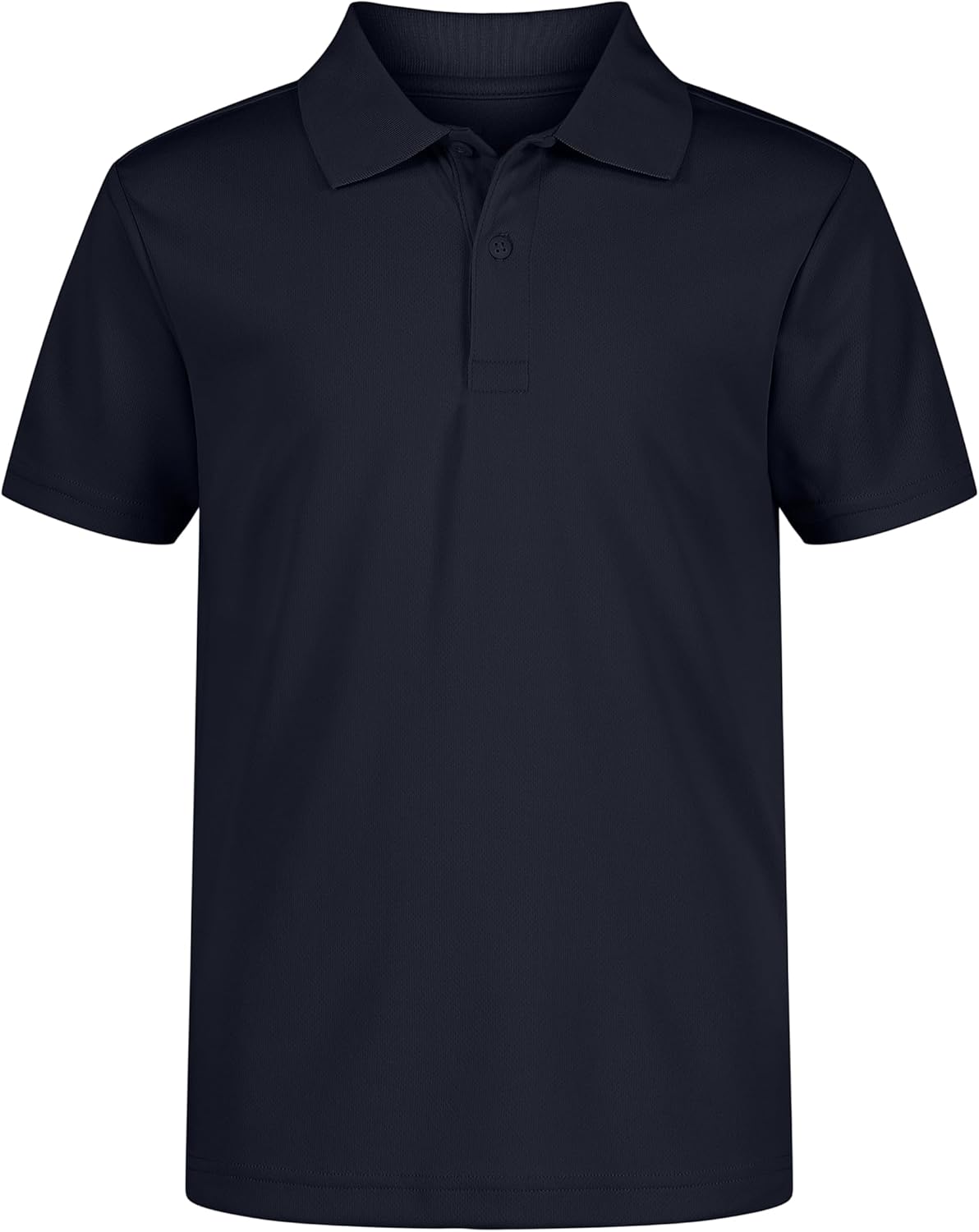 Nautica Boys’ School Uniform Short Sleeve Polo Shirt, Button Closure, Moisture Wicking Performance Material