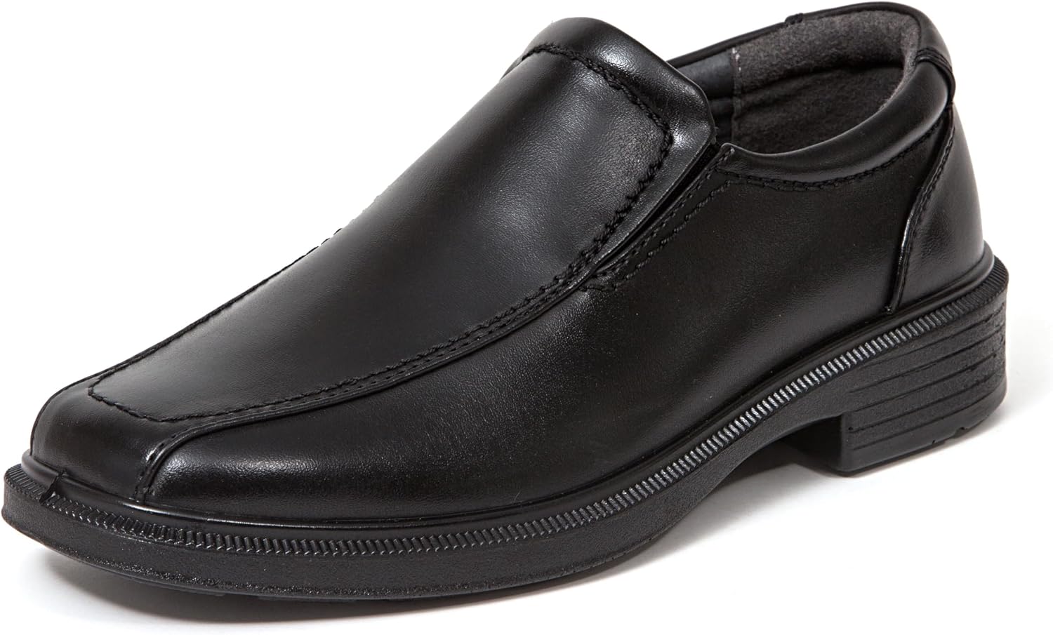 Deer Stags Boys’ Greenpoint Jr Slip On Youth Dress Shoes Loafers for Church, Formal, School Uniform / Black / 1 Little Kid / Medium