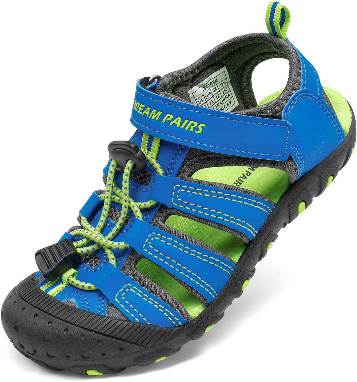 DREAM PAIRS Boys Girls Closed-Toe Outdoor Summer Water Sport Sandals for Toddler/Little/Big Kid