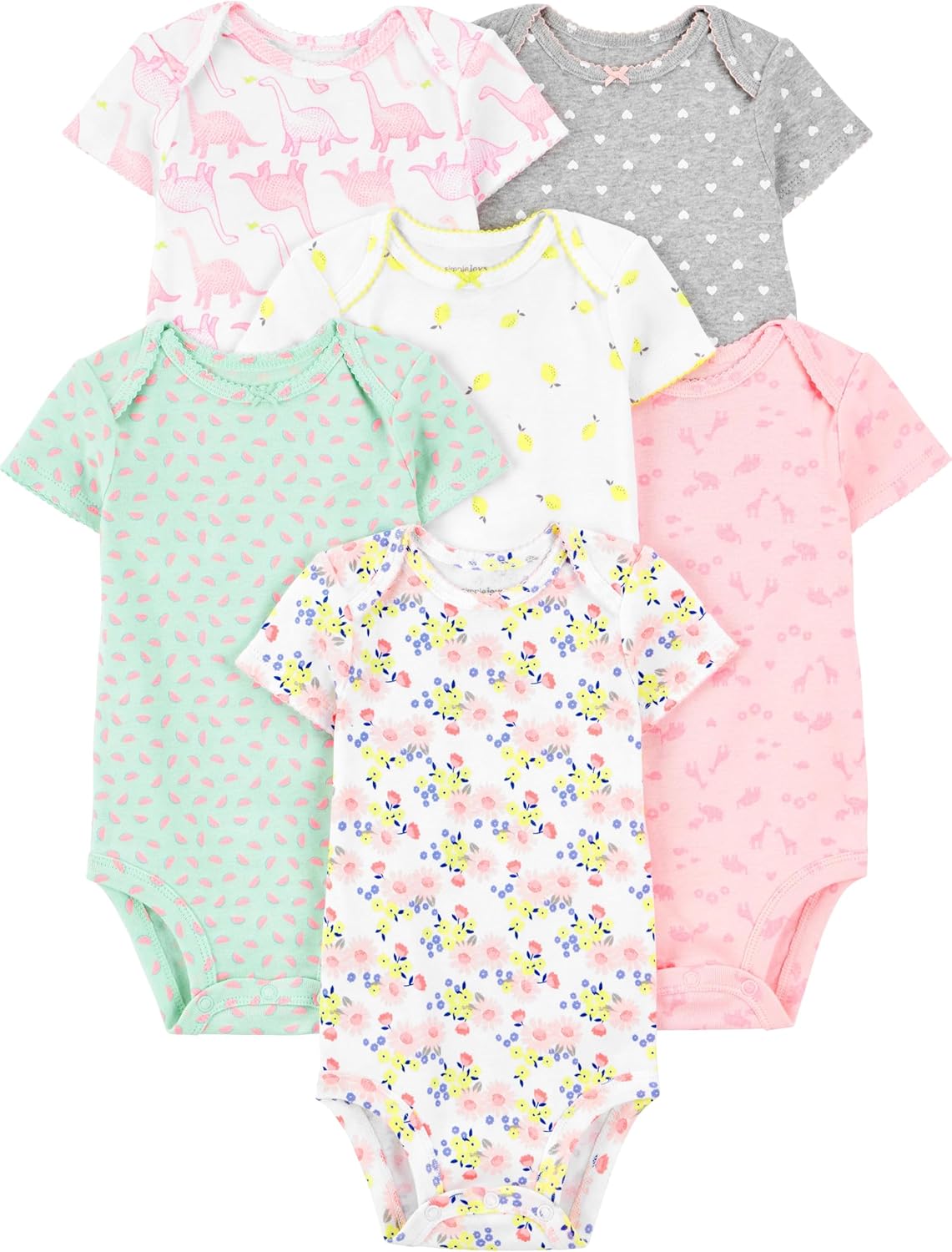 Simple Joys by Carter’s Baby Girls 6 Pack Short Sleeve Bodysuit