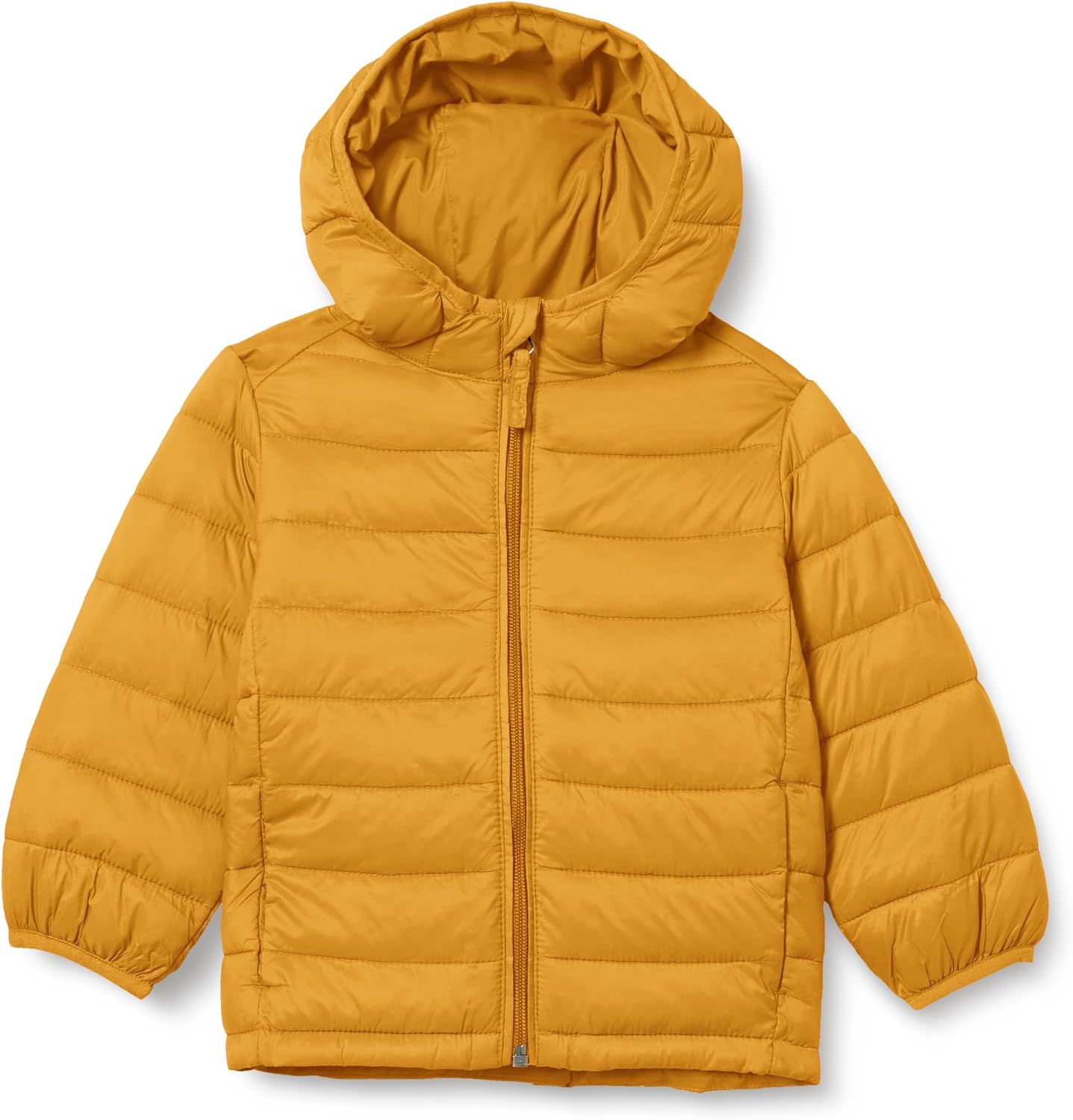 Amazon Essentials Boys’ Lightweight Water-Resistant Packable Hooded Puffer Jacket, Insulated, Golden Yellow 2, X-Large