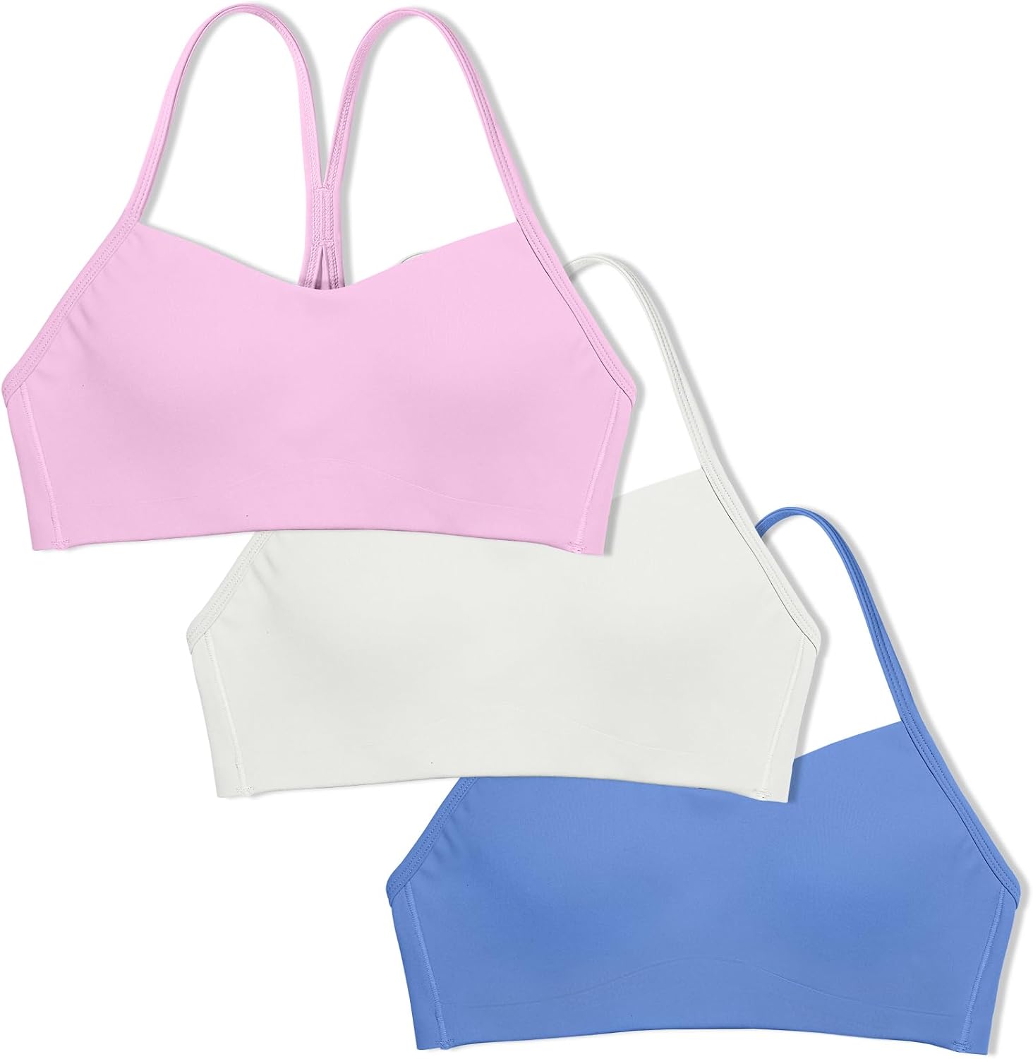 Sascina Girls Sports Bras for Teen 10-16 Y-Back, Cloud Feeling Training Bra with Moulded Design for Yoga Athletic Casual Tops