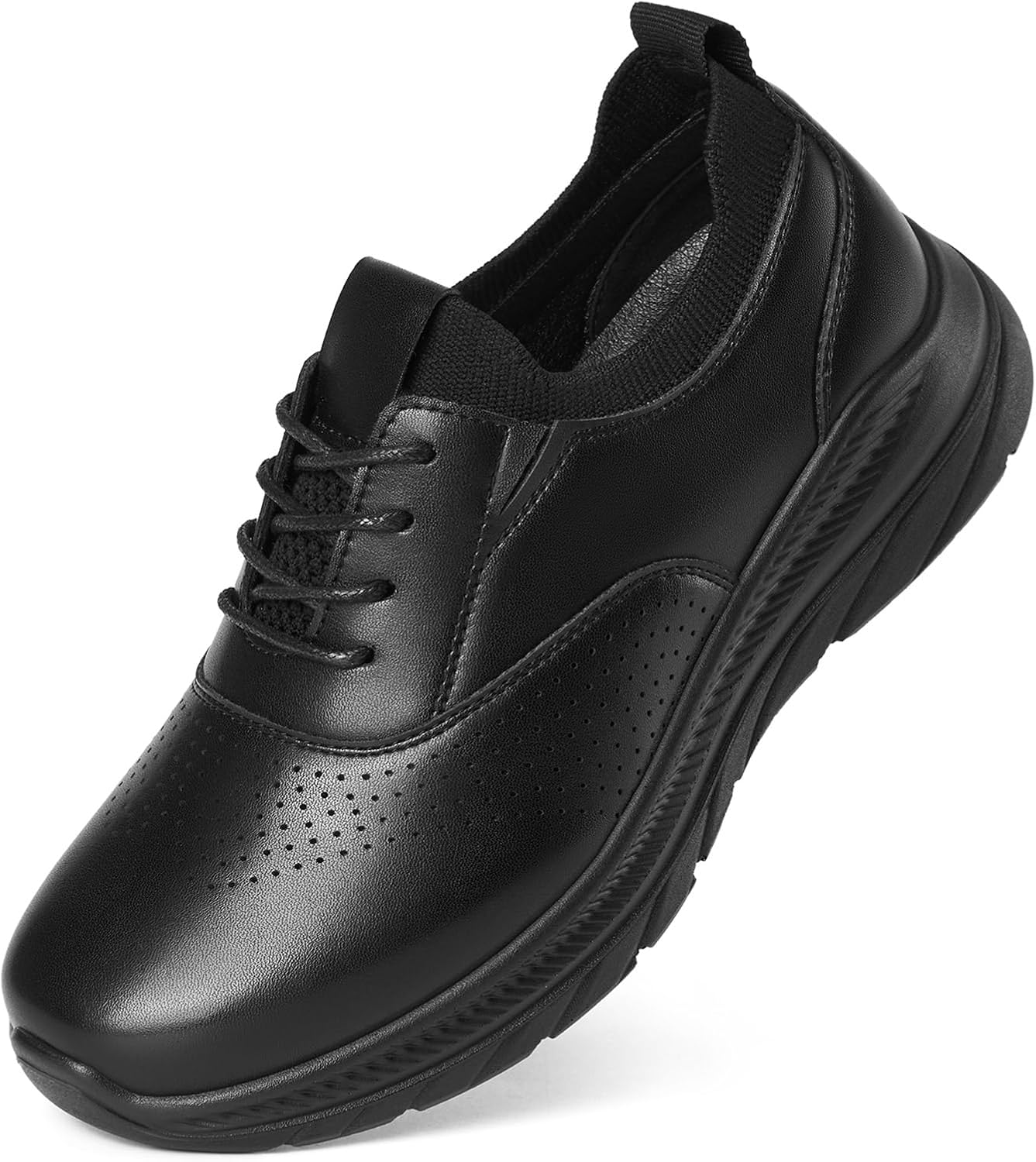 GINNI Boys Girls Comfortable Casual Oxford Sneakers for School Graduation Uniform, Kids Dress Shoes for Formal Church Wedding, Lace-Up Breathable Wingtip Oxfords for Toddler/Little Kid/Big Child