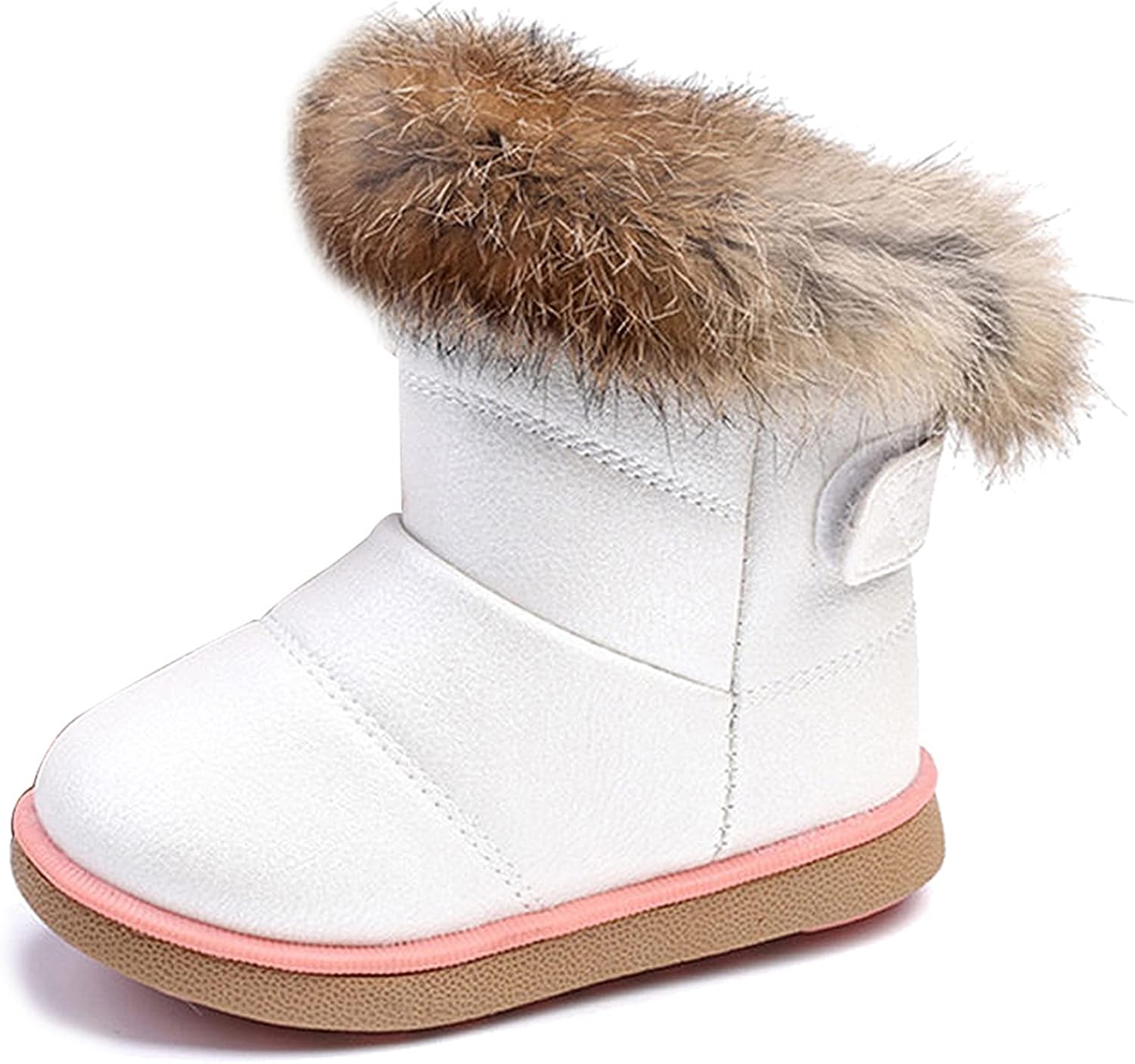 KVbabby Toddler boots Kids Snow Boots Girl’s Warm Winter Boots Waterproof Boot PU Leather Non-slip