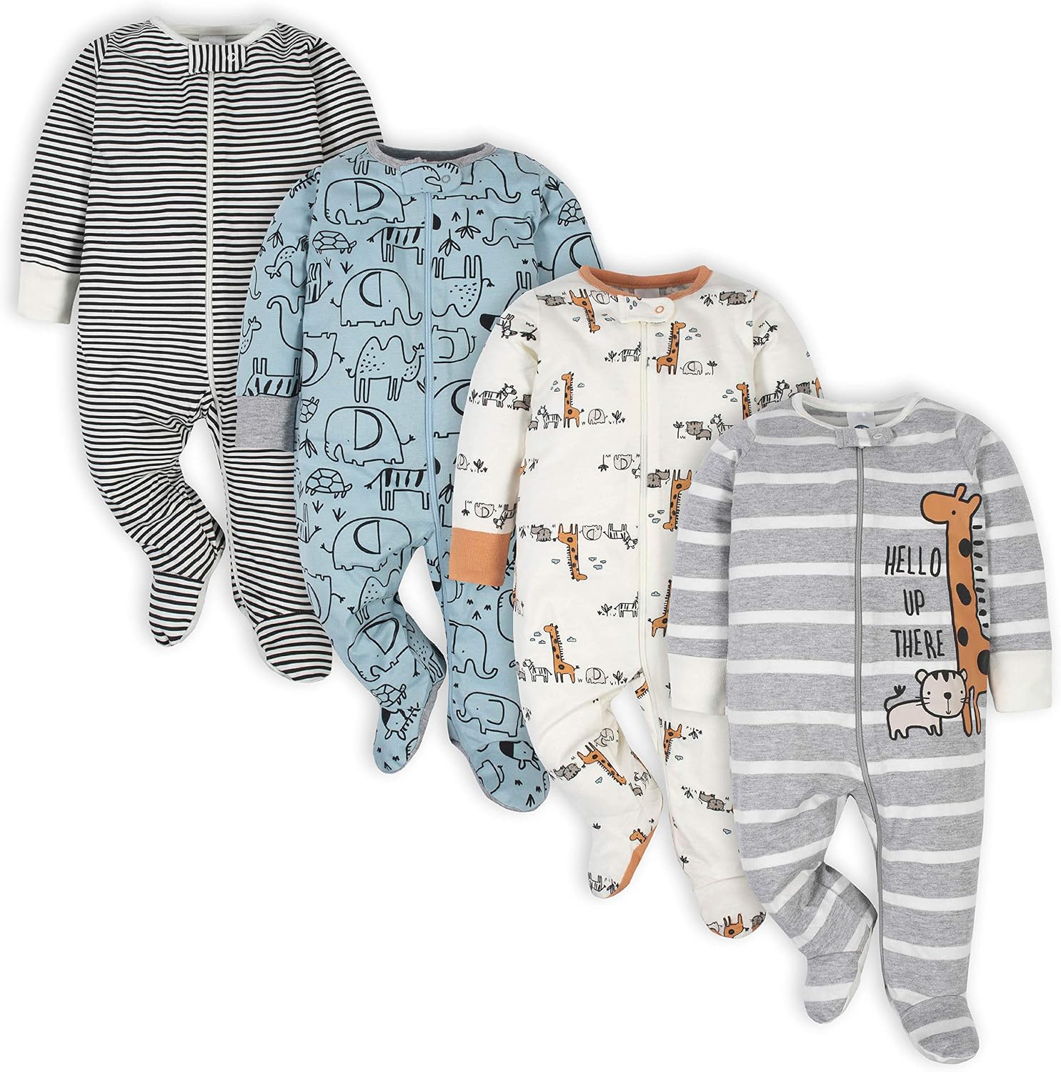 Gerber baby-boys 4 Pack Sleep ‘N Play Footie