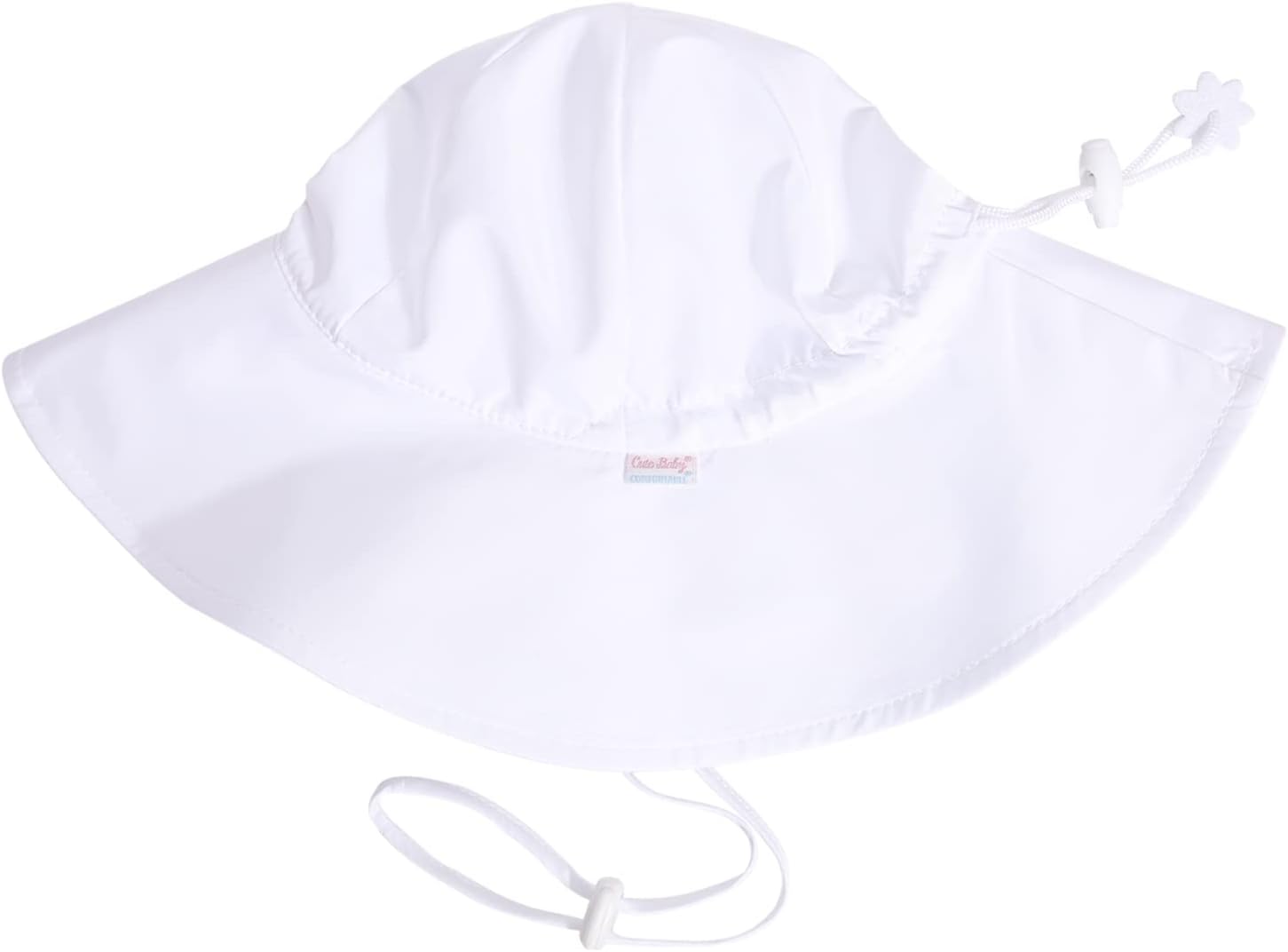 Unisex Baby Sun Hat with UPF 50+ Outdoor Adjustable Beach Hat,Baby Girl Wide Brim Bucket Hats for Infant Toddler Little Boy