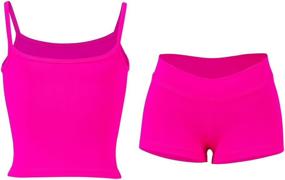 Active Set with camisole top and shorts for Dance, Gymastics, Yoga