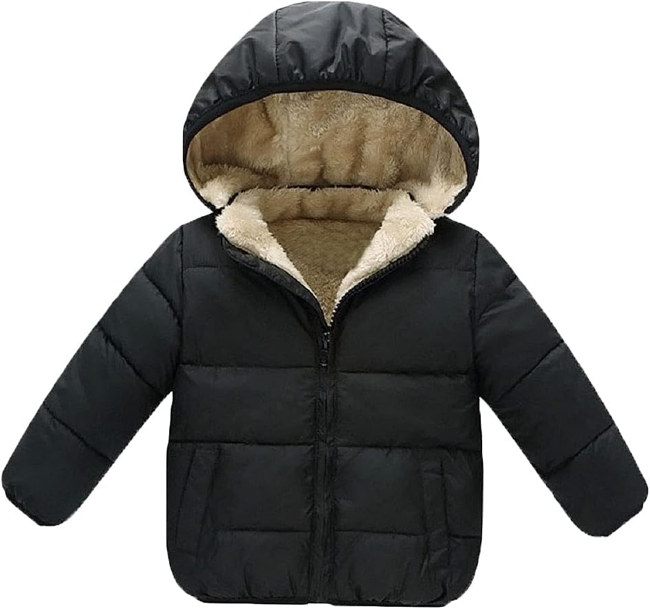 GOODKIDS Baby Girls Boys’ Winter Fleece Jackets with Hooded Toddler Warm Lined Coat Outer Clothing 1-6 Years