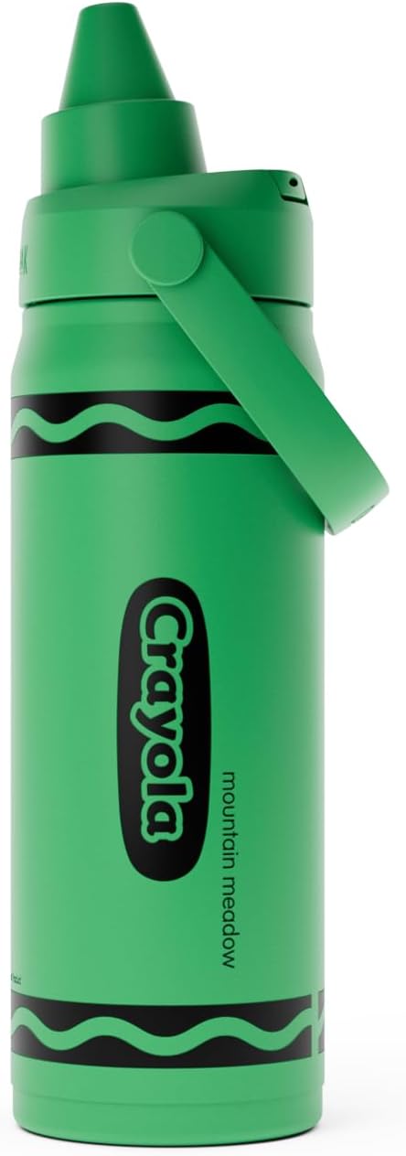 CamelBak Crayola Chug Insulated Stainless Steel Water Bottle, Cold Retention Design with Spill Resistant Chug Lid for Everyday Hydration, 16oz, Mountain Meadow