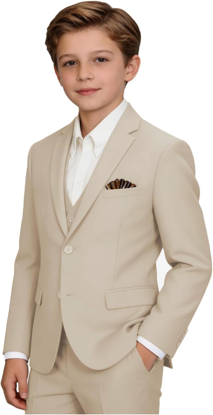 Boys’ Suits Formal Tuxedo Slim Fit Boys Suit Set for Wedding Outfit Teen Boy Dress Clothes