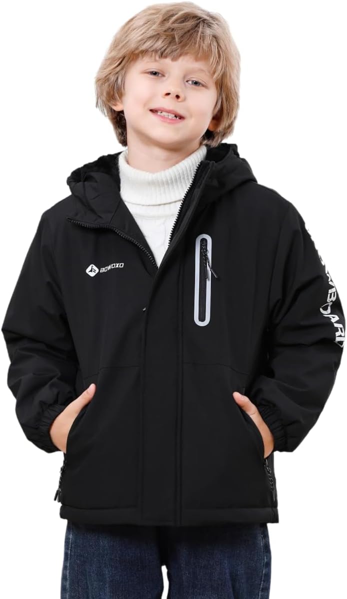 Girls’ Waterproof Winter Ski Jacket – Warm Fleece Lined Windproof Snow Coat with Hood for Outdoor Adventure