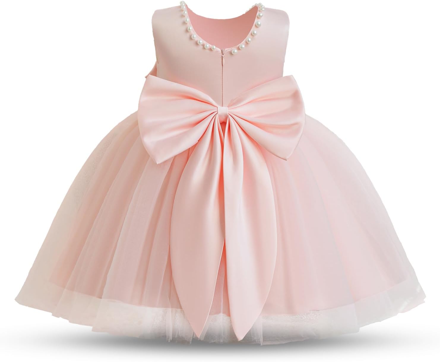 NNJXD Baby Girl Birthday Party Tutu Gown Bowknot Toddler Girls Pageant Princess Tulle Wedding Gown