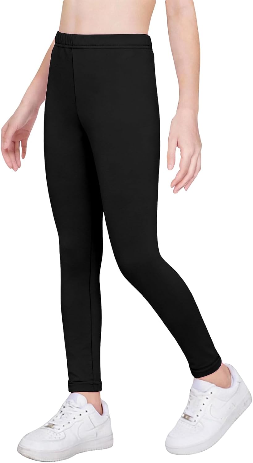 Girls Fleece Lined Leggings Winter Warm Toddler Kids Pants 5-14Y