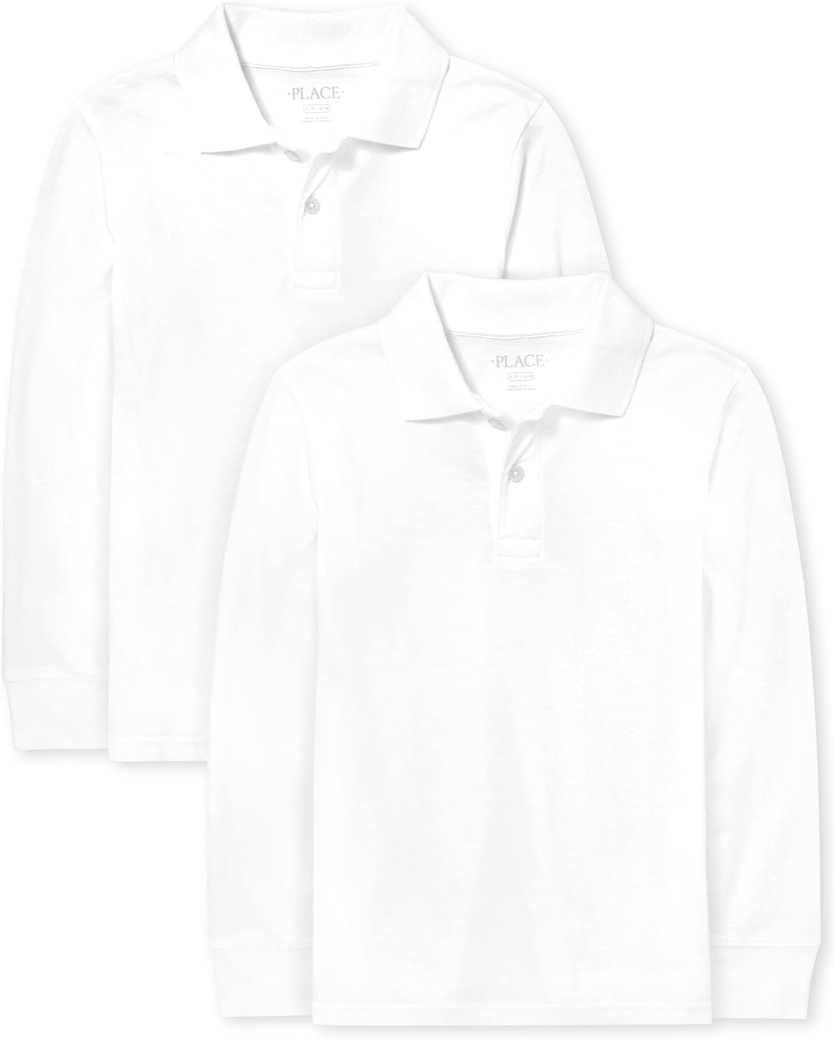 The Children’s Place Boys Uniform Long Sleeve Pique Polo