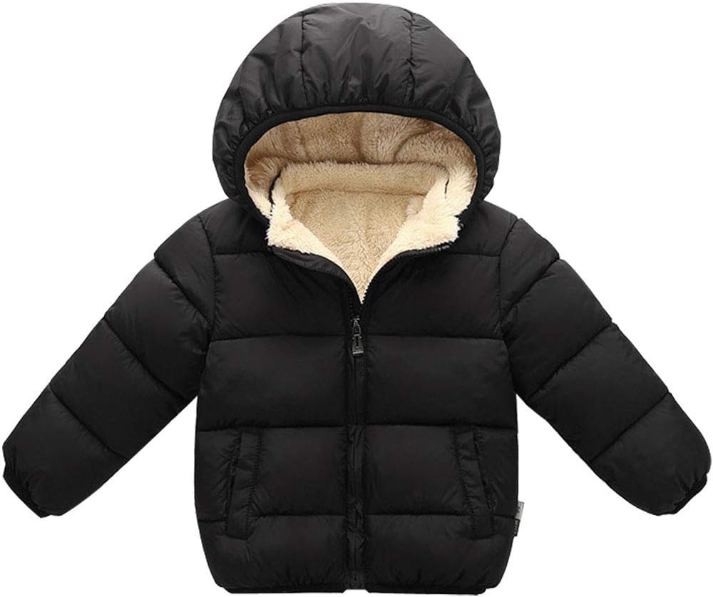 Baby Boys Girls Toddlers Winter Coats Puffer Jacket Hooded Down Snow Jacket Coat Outerwear