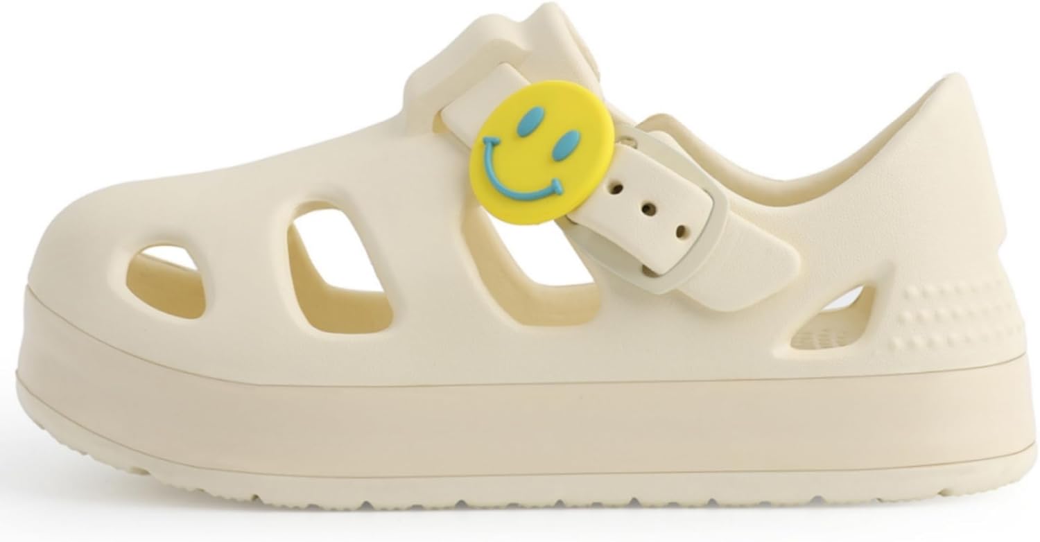 Toddler Wide Toe Box Sandals For Boys & Girls,Children’s Closed Toe Water Sandal with Adjustable Strap