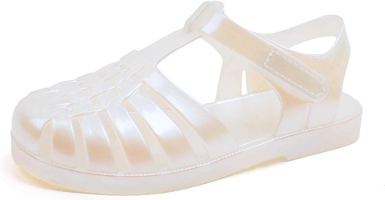 GUGUYeah Jelly Sandals for Girls,Closed Toe Princess Costume Summer Dress Shoes Fisherman Gladiator Water Beach Flat Sandals for Toddler/Little Kid/Big Kid