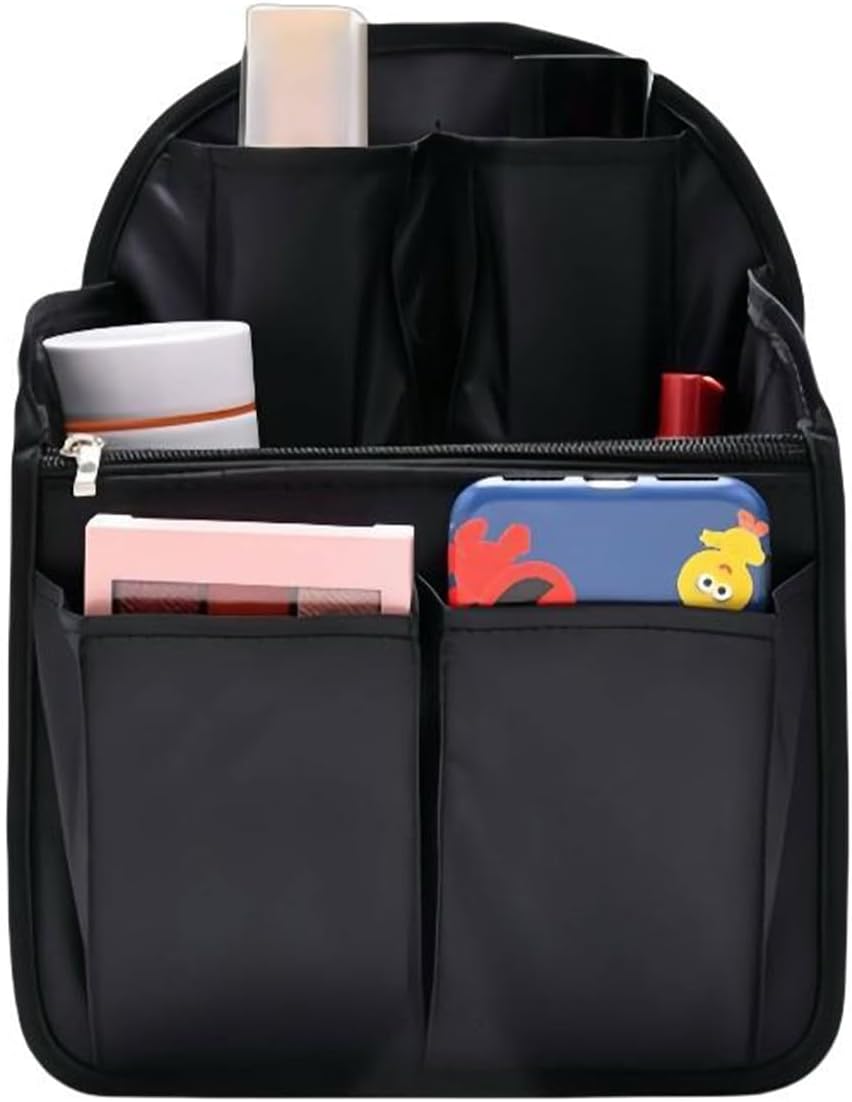 Backpack Organizer – Waterproof Oxford Bag, Multi-Pocket, Travel Organizer Liner for Backpacks, Black (10.6″ x 7.7″)