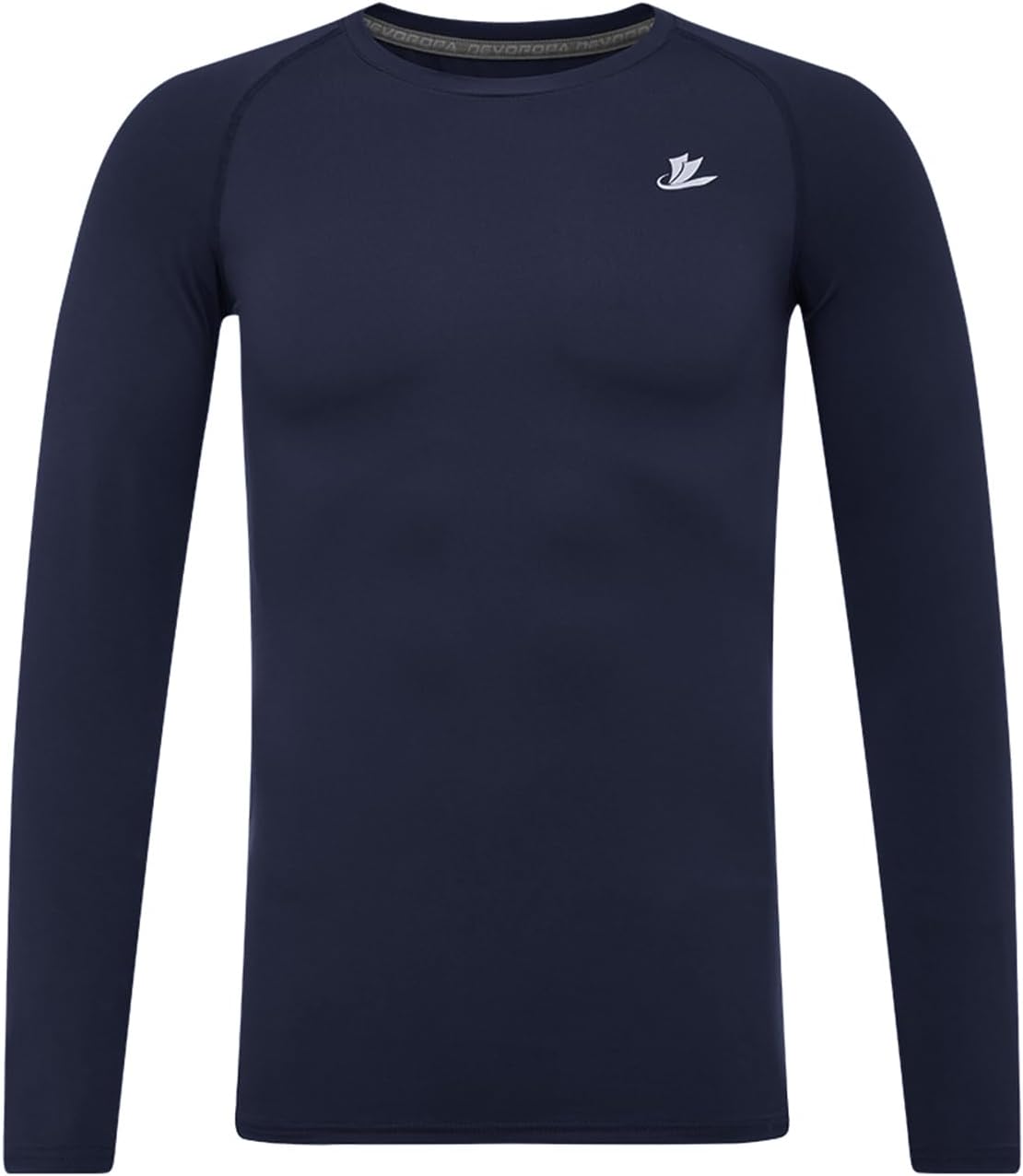 DEVOROPA Youth Boys Compression Shirt Long/Short Sleeve Football Baseball Undershirt Quick Dry Kids Sports Baselayer Crewneck