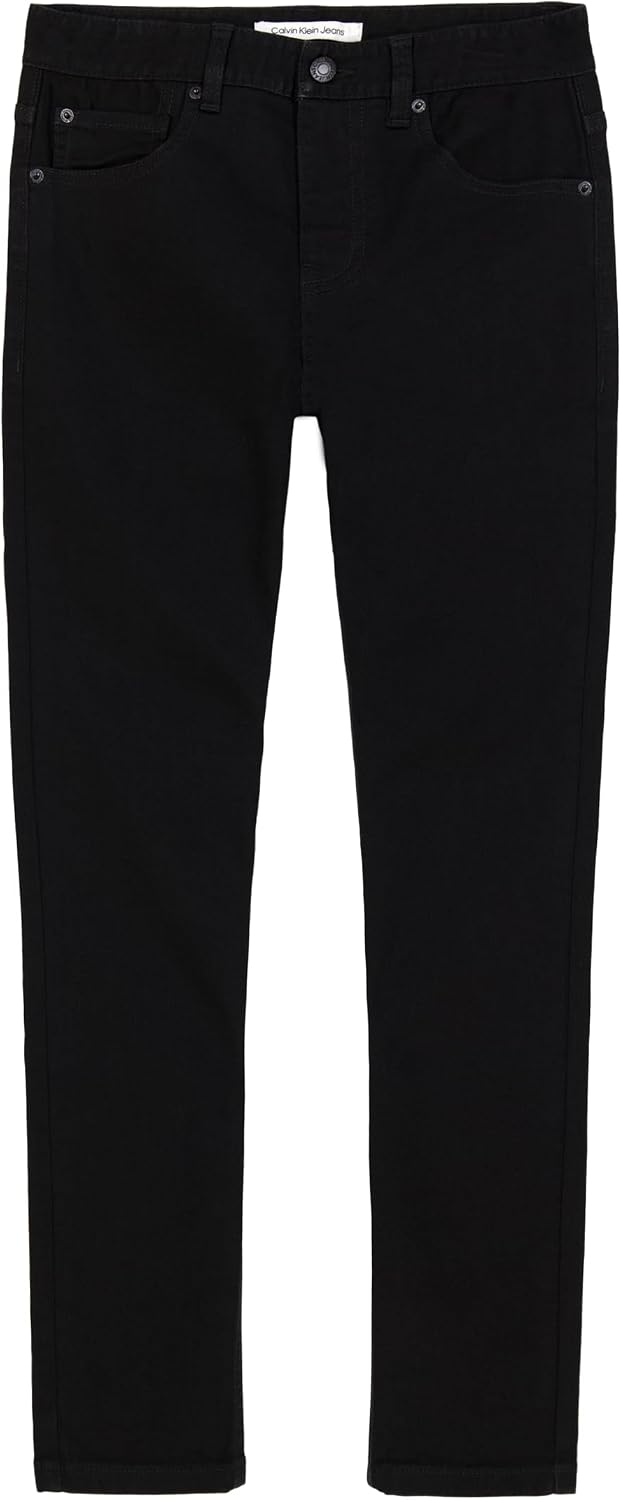 Calvin Klein Boys Skinny Fit Stretch Denim Jeans, 5-Pocket Style, Zipper Fly & Button Closure
