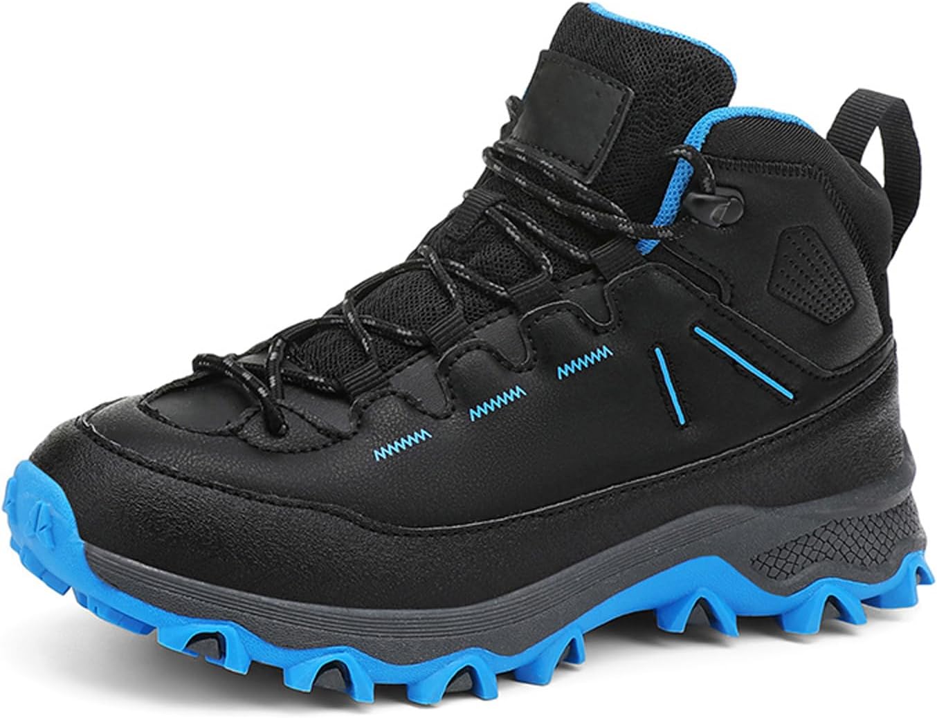 Kids Hiking Boots Boys Girls Outdoor Trekking Walking Climbing Sneaker Durable TPR Lace-Up Comfortable Waterproof Non-Slip Trainers Four Seasons Shoes