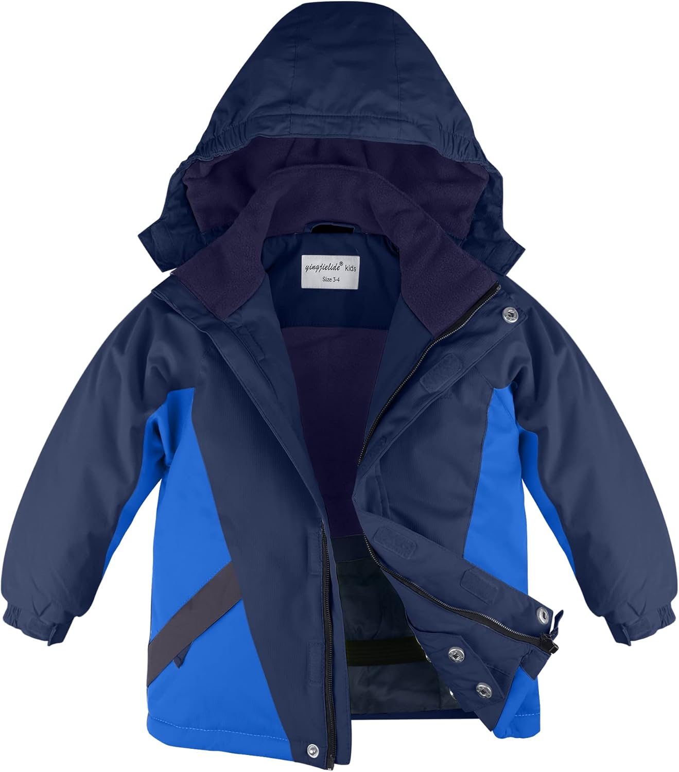 YINGJIELIDE Boy’s Waterproof Ski Jacket,Kids Outdoor Snowboarding windproof Jacket,Fleece Lined Hooded,Warm Winter Snow Coat