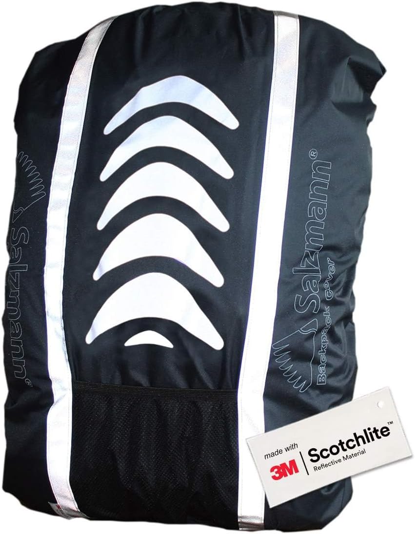 Salzmann 3M Reflective Backpack Cover | High Visibility, Waterproof & Weatherproof | Ideal for Cycling, Running & Hiking