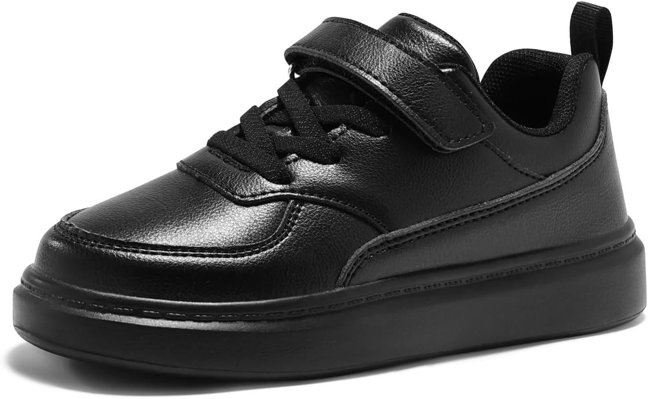 Haloumoning Boys Sneakers Kids Shoes Hook and Loop Slip Resistant Atheltic Walking Shoes for Little Big Kids