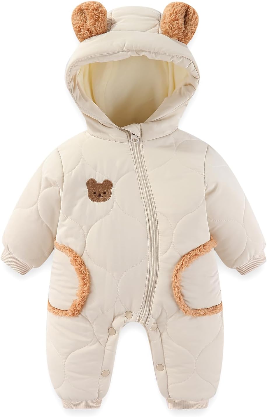 JiAmy Baby Bear Snowsuit Baby Winter Clothes Hooded Newborn Winter Coat Toddler Boy Girl Clothes