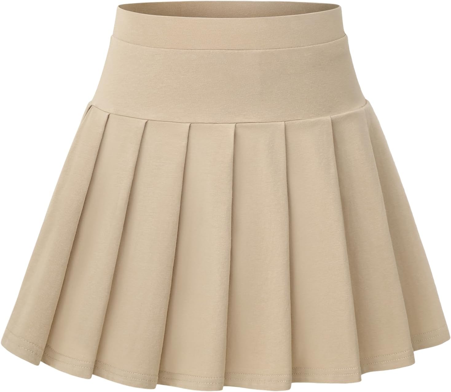 Girls School Uniform Skirts with Built-in Shorts & Pockets, Cotton Pleated Tennis Skorts for Toddler Girl 4-12 Years