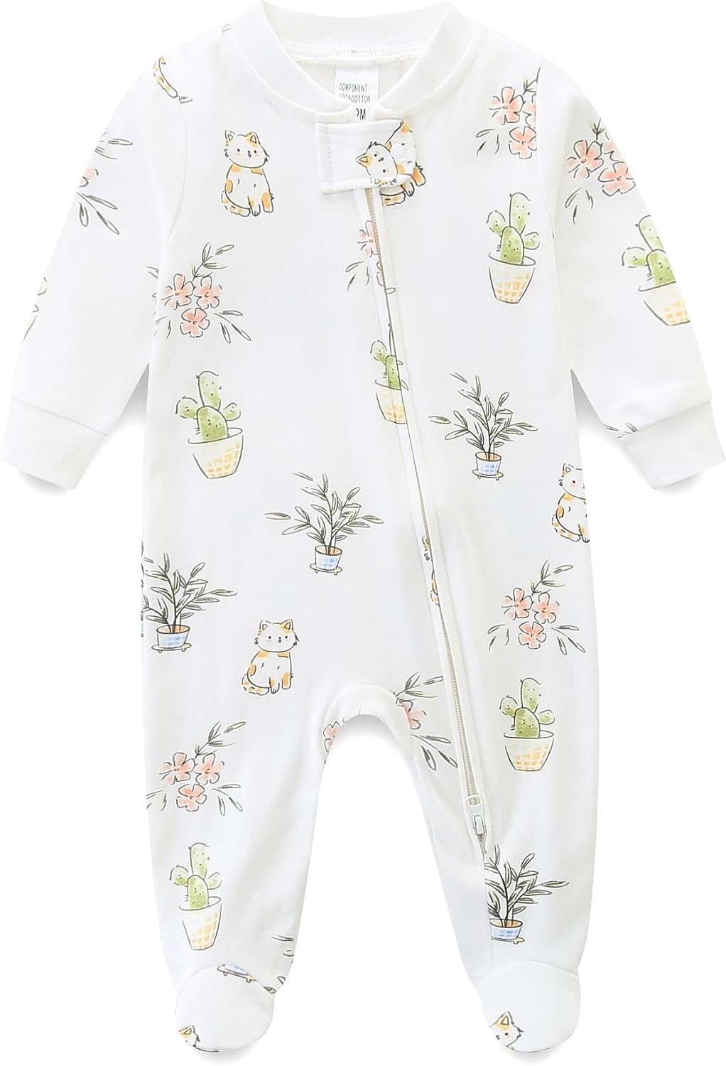 Babymine Baby Girl Boy Clothes Zipper Sleepers,Long Sleeve Romper Cotton Toddler Pajamas,Onesie Outfits Newborn Footies