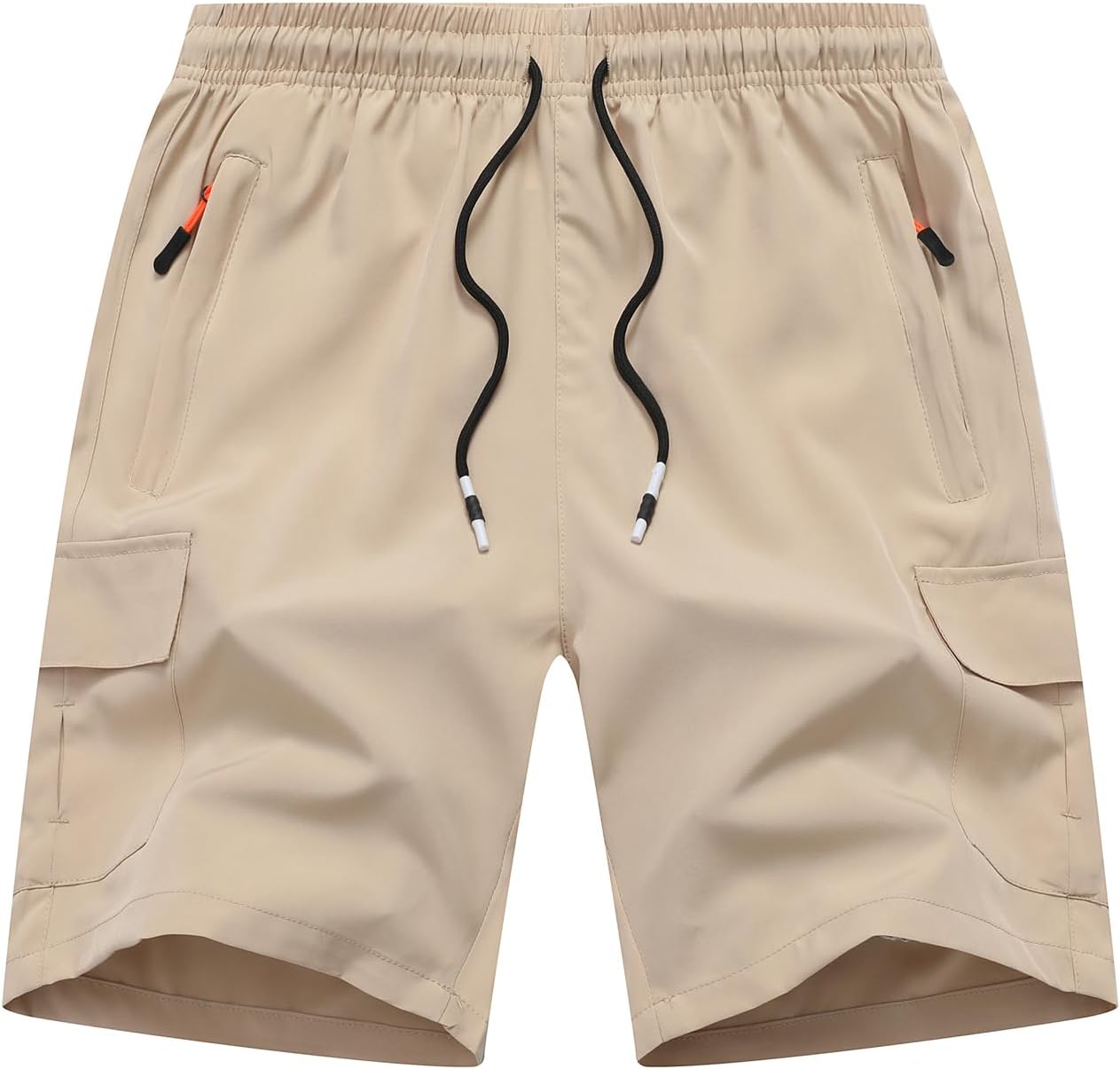 Boys Cargo Shorts Youth Quick Dry Lightweight Pull-On Hiking Shorts for Sports Outdoor with Zipper Pockets