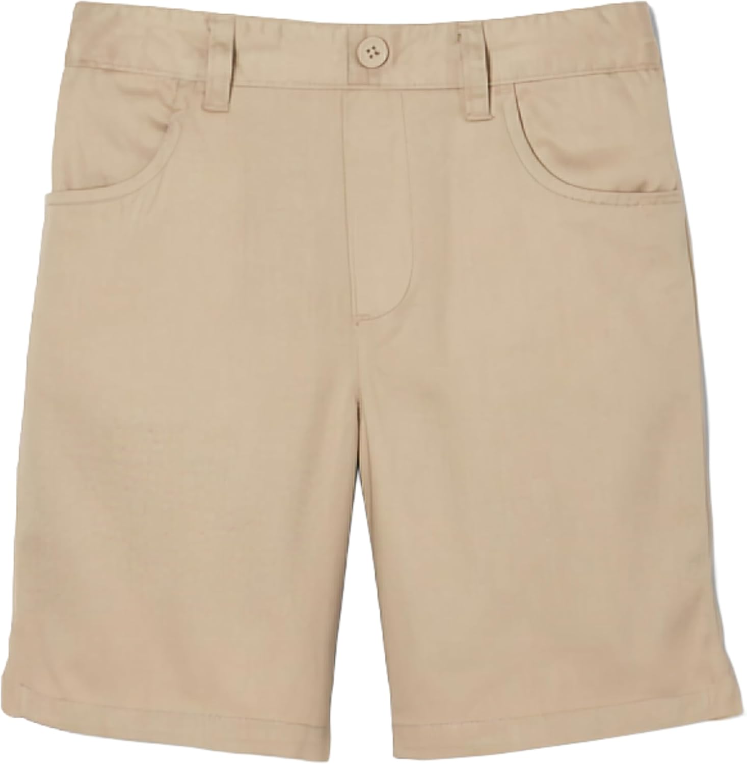 French Toast Girls’ Pull-On Shorts with Elastic Waist and Faux Button in Standard and Girl’s Plus Sizes