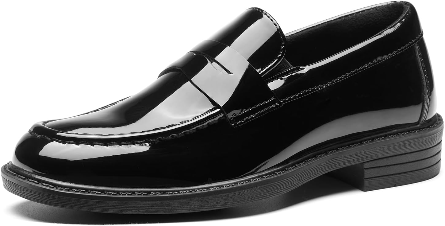 GINNI Boys Dress Shoes Slip-On Loafers Comfortable Lightweight Wedding Church Shoes for Toddler/Little Kid/Big Kid