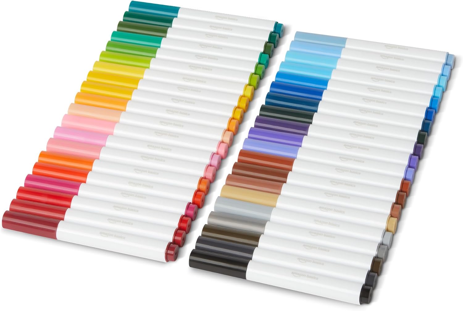 Amazon Basics Broad Line Washable Markers, Multicolor, Pack of 40