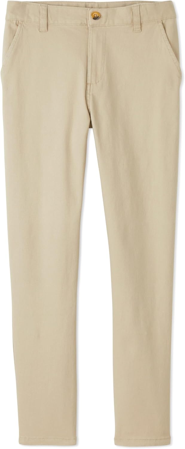 French Toast Boys’ Slim Fit Tapered Leg Stretch Twill Pant