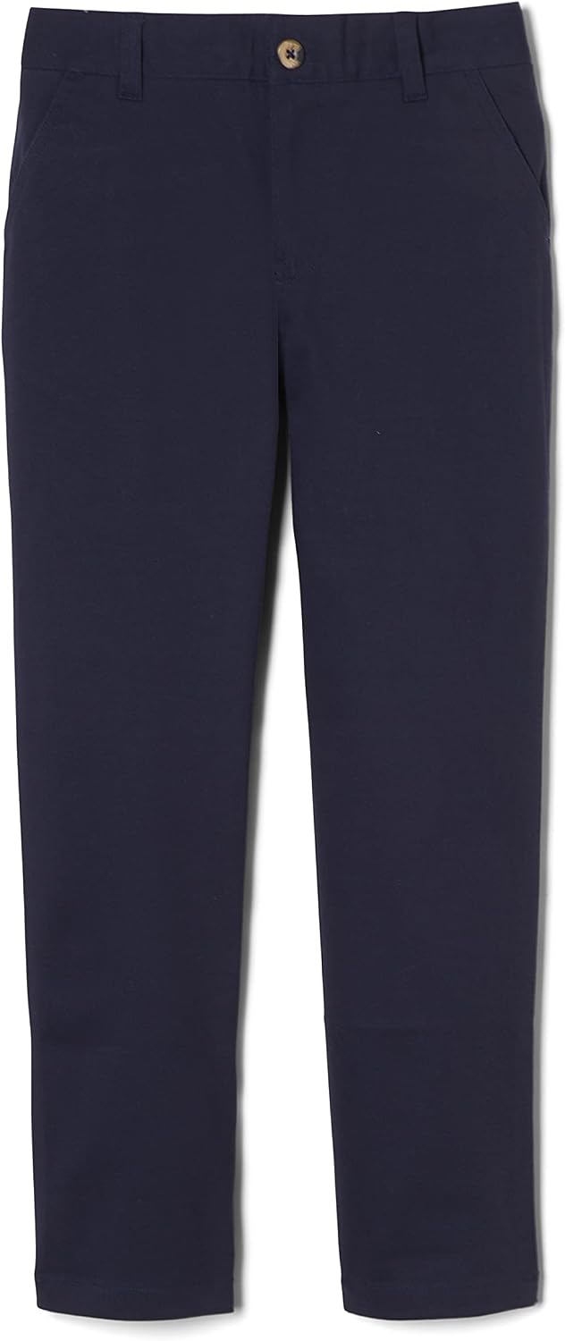 French Toast Boys’ Adjustable Waist Straight Fit Stretch Twill Chino Pant