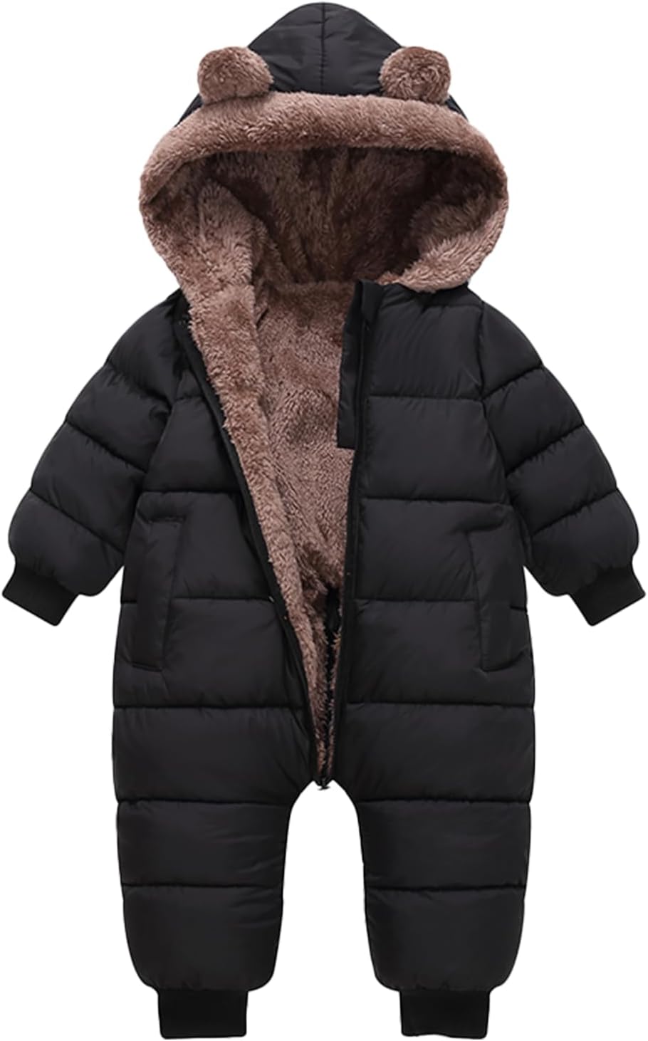 AiWMGL Baby Boys Girls Snowsuit Winter Clothes Suit Hooded Jumpsuit Romper Bear Outfit Infant Warm Coat Outwear Overcoat