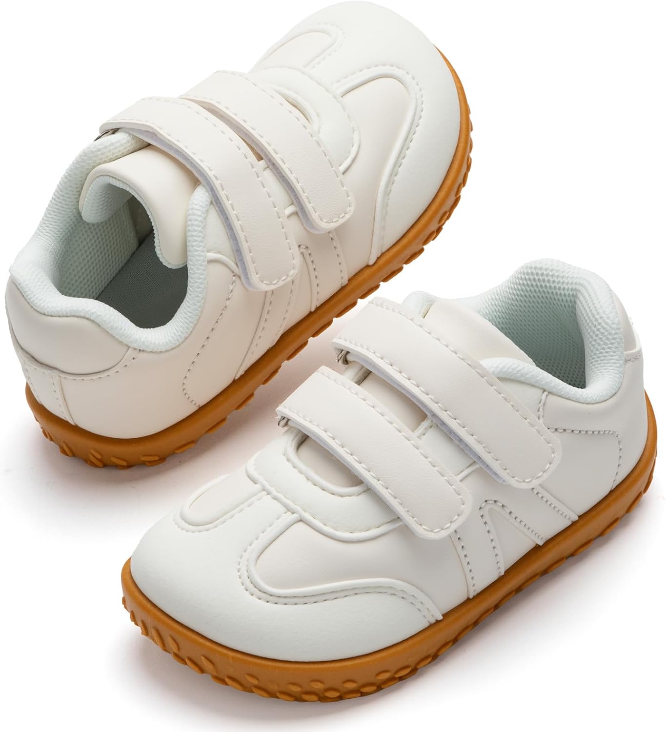 tombik Toddler Shoes Lightweight Barefoot Walking Shoes Non-Slip Sneakers with Dual Hook and Loops