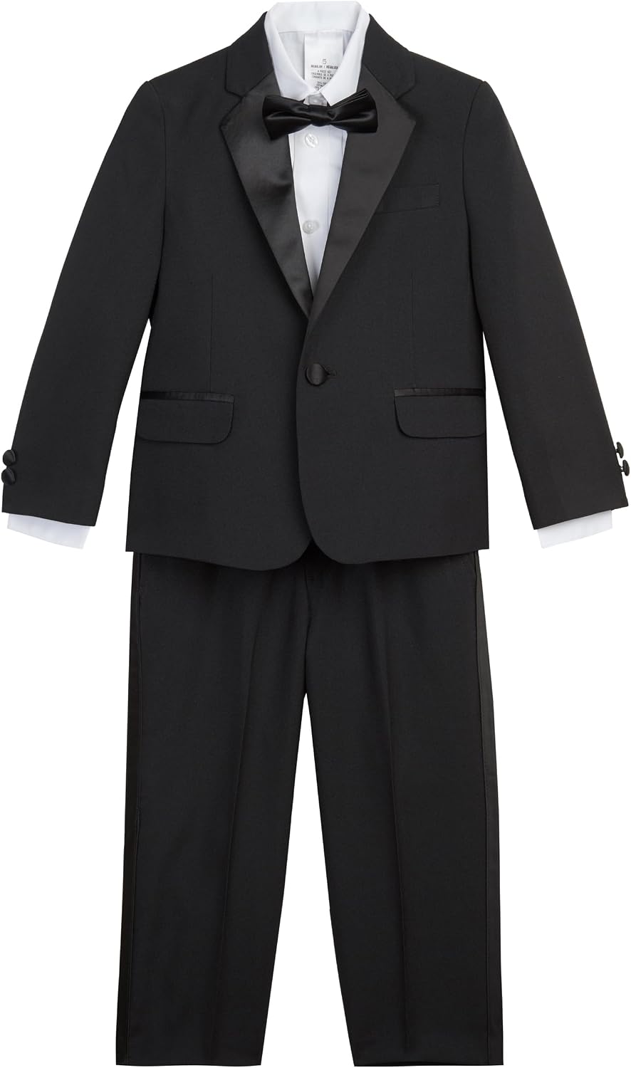 Nautica Boys’ 4-Piece Tuxedo Suit Set with Jacket, Pants, Dress Shirt & Bow Tie for Weddings & Special Occasions
