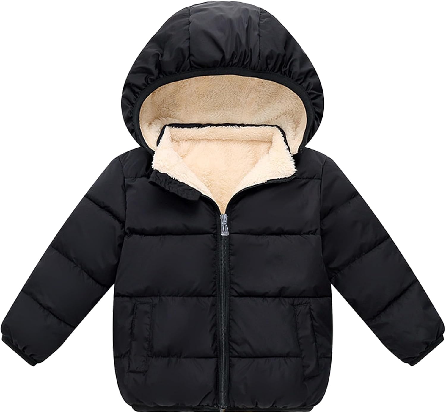 Baby Boys Thicken Winter Coat Toddler Girls Fleece Warm Hooded Jacket Clothes