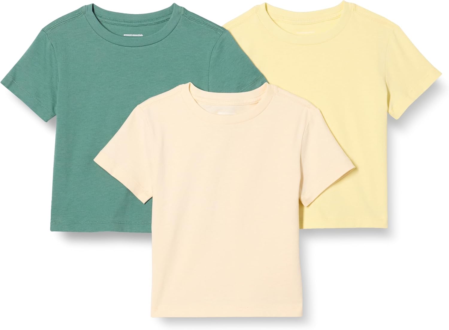 Amazon Essentials Boys and Toddlers’ Short Sleeve Cotton T-shirts, Pack of 3