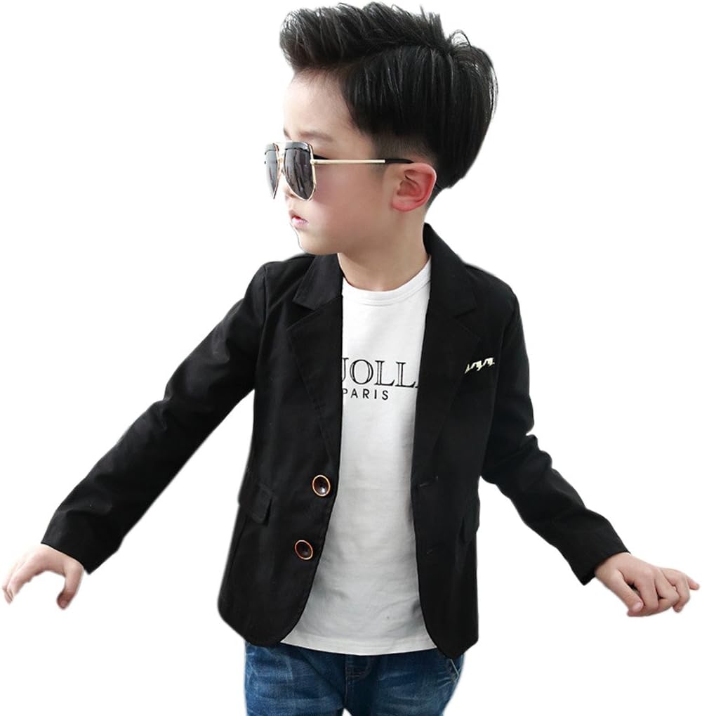 Boys Fashion Blazers Casual Jackets Coat for Kids School Party Outdoor 2-12 Years