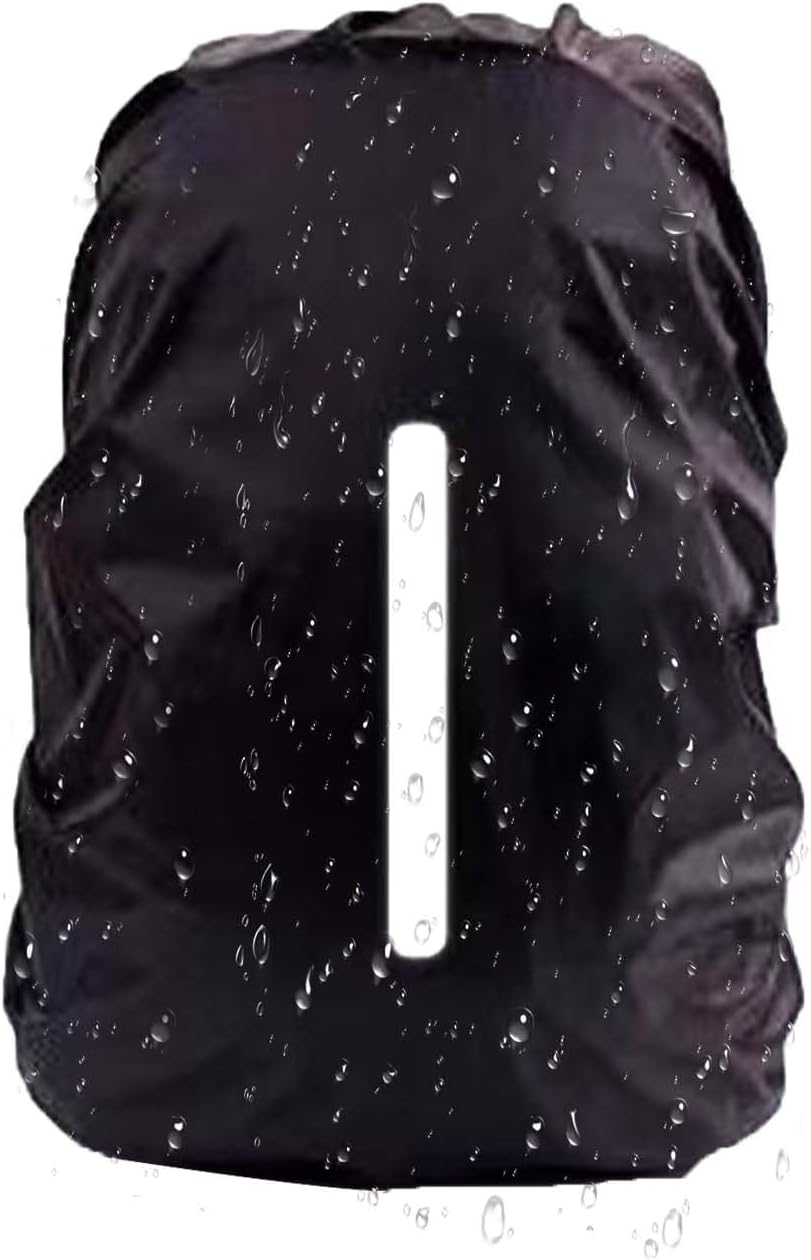 Waterproof Backpack Rain Cover with Reflective Strap (Large)