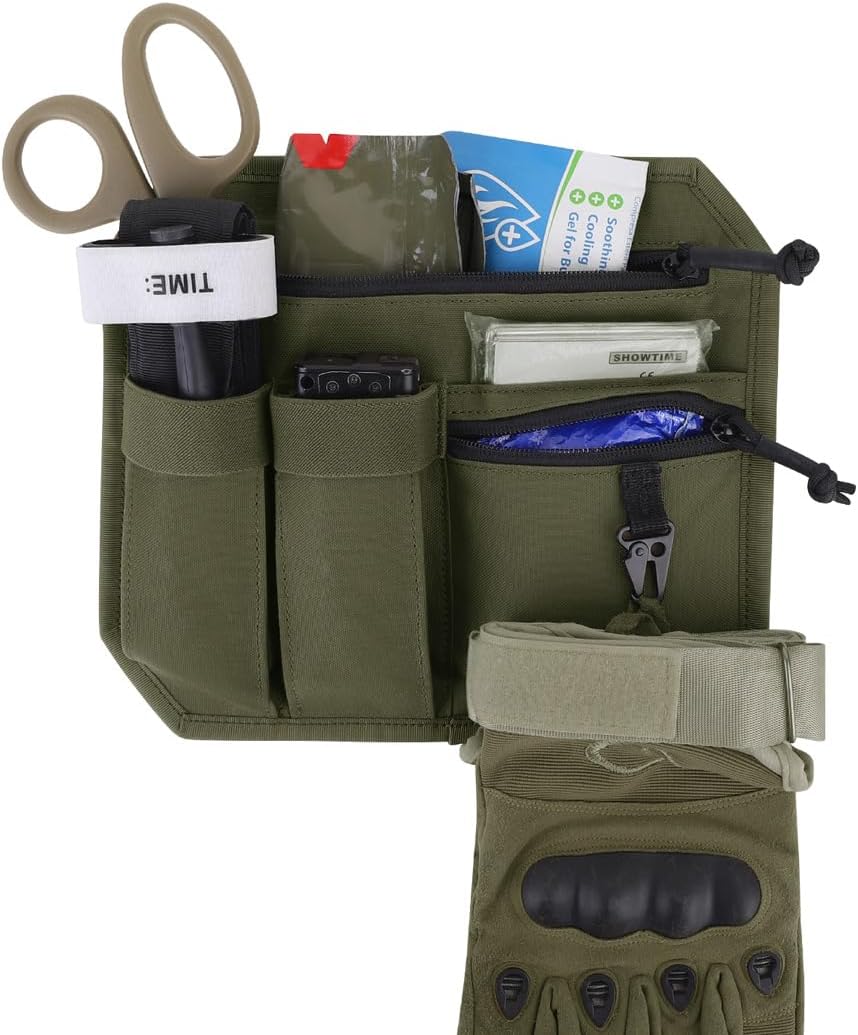 KRYDEX Tactical Bag Insert Panel Organizer,Modular Admin Insert EDC Pouch with Hook Backed for Backpack Range Bag Accessory Organizer Outdoor Survival Gear Panel