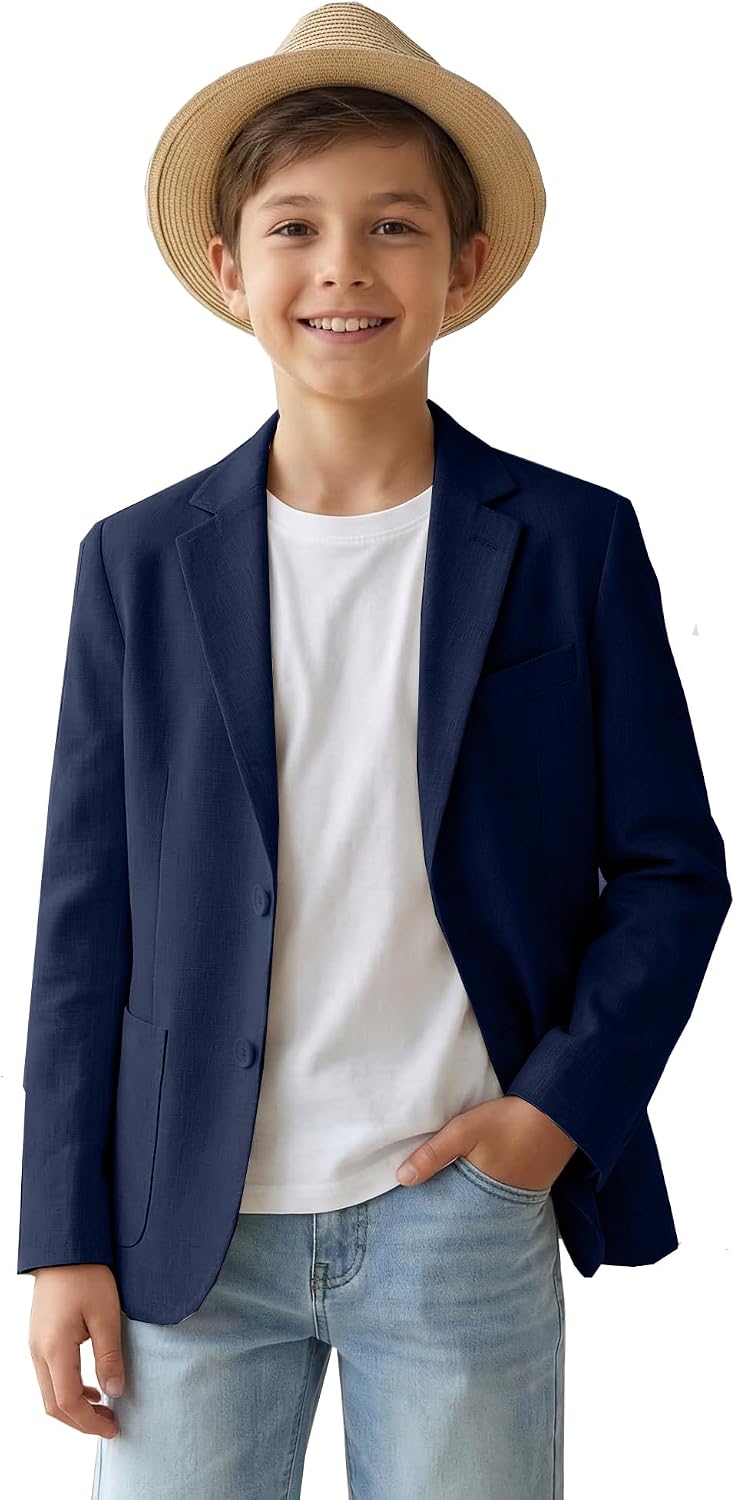 Lightweight Boys Blazer Sport Coat Formal Wedding Kids Jacket Boys’ Summer Casual Jacket