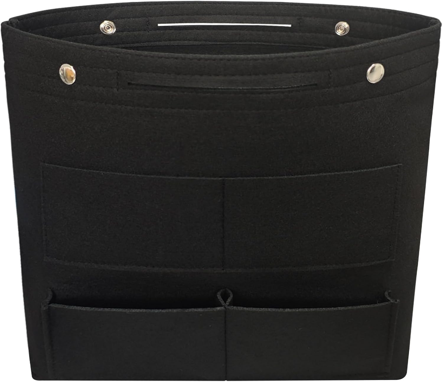 Vercord Extra Tall Felt Bag Organizer Vertical Height Design for Deep Tote and Backpack Bags Black