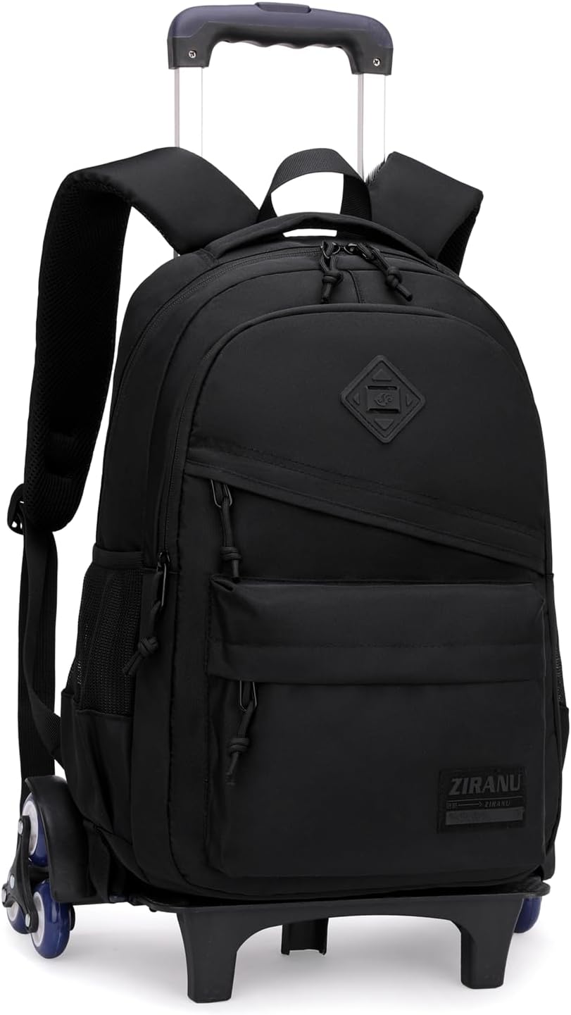 Rolling Backpack for Boys Girls School BookBag with Wheels Kids Luggage Trolley Back Pack on Wheels Elementary Travel Bag
