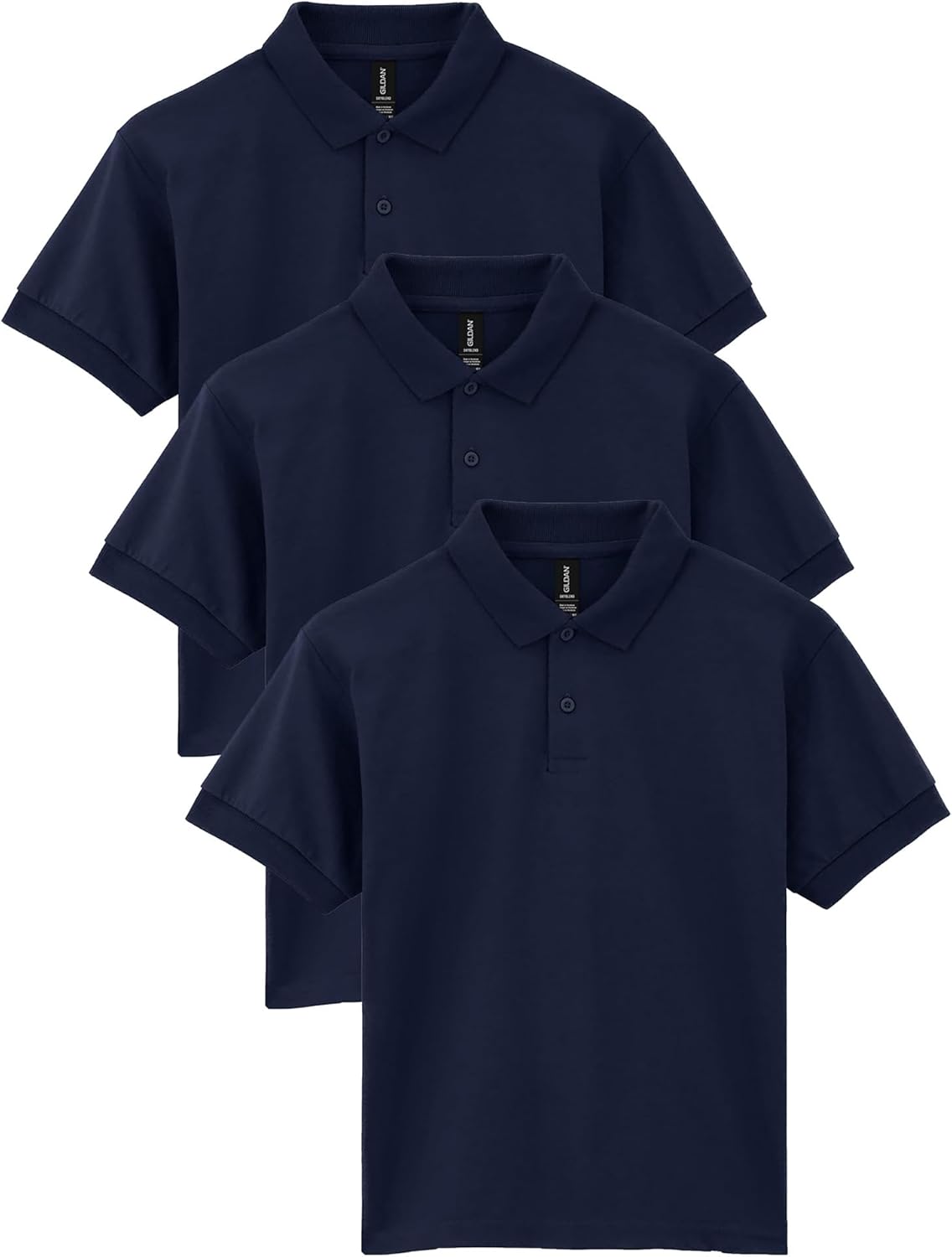 Gildan Kids’ DryBlend Short Sleeve Polo, Style G8800b, 3-Pack