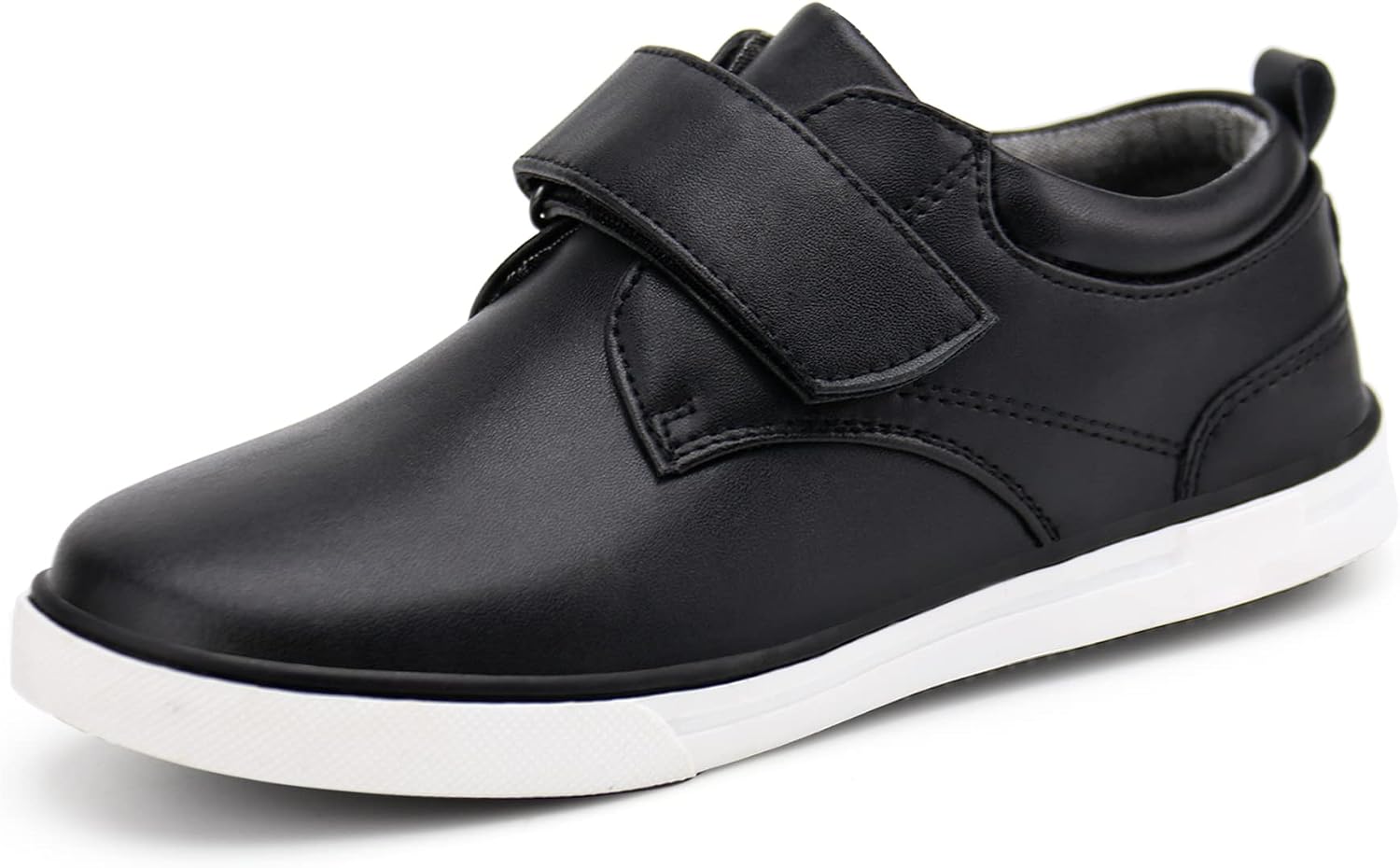 firelli Boys Loafers Hook and Loop School Uniform Dress Shoes Kids Casual Oxford Shoes